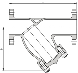 鑄鐵Y型過(guò)濾器結(jié)構(gòu)圖